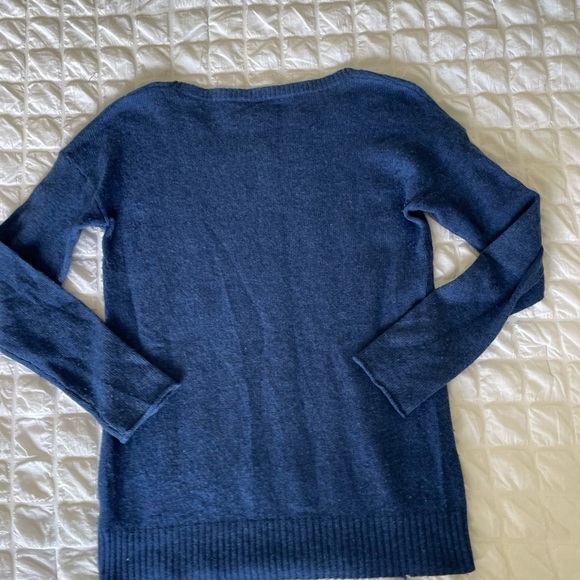 Saffron blue cashmere sweater - Picture 4 of 6